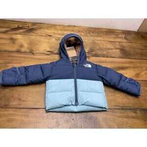 The North Face Baby North Down 600 Hodded Jacket Shady Blue 0-3months NWT